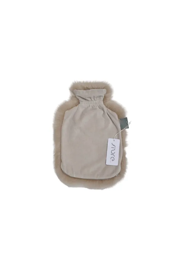 Hot Water Bottle Cover Fluffy Sheepskin