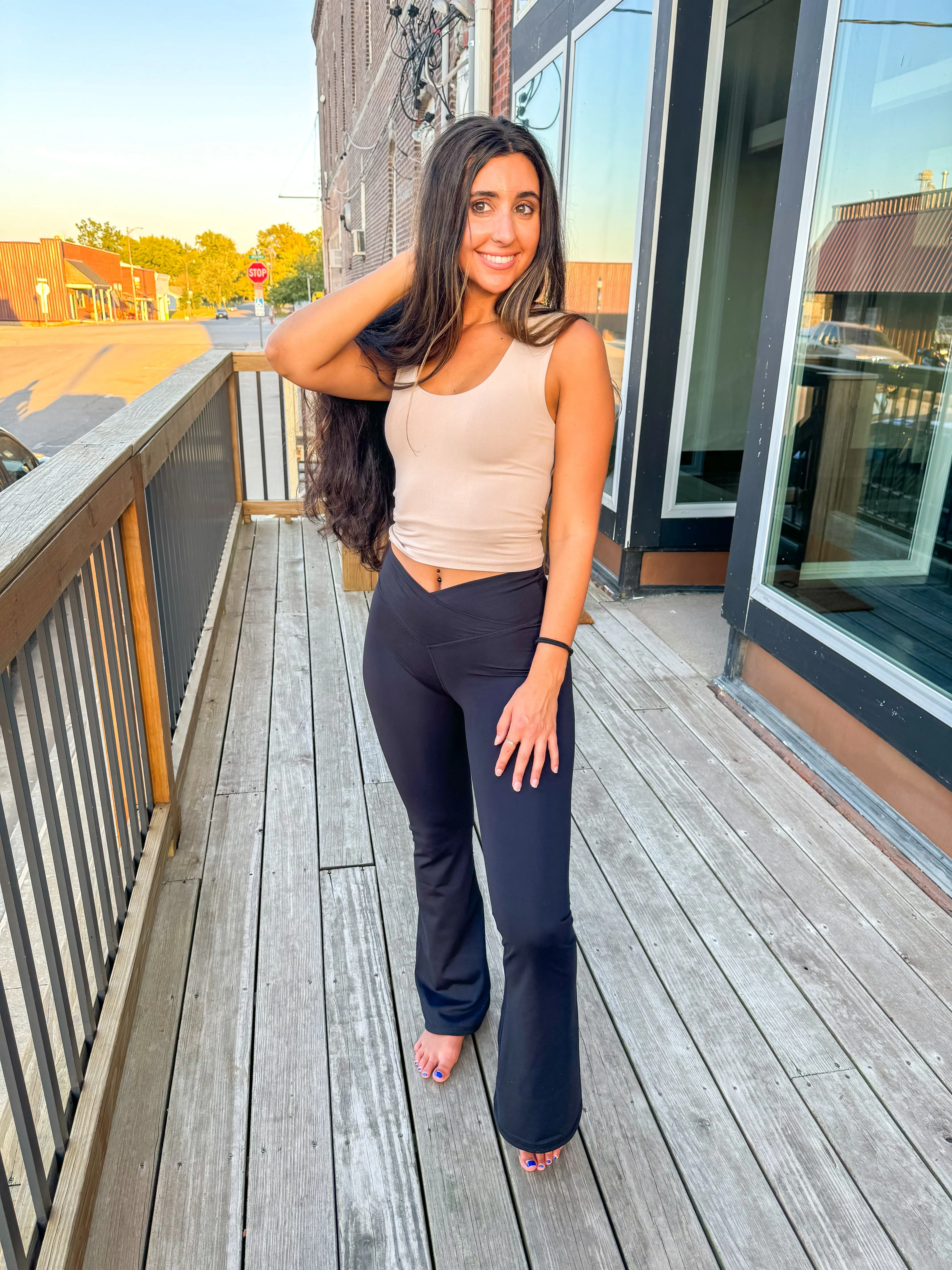 Indy- Crossover Waist Yoga Leggings