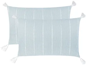 Jessy Cotton Cushion 50x30 Light Blue - Soft and Stylish