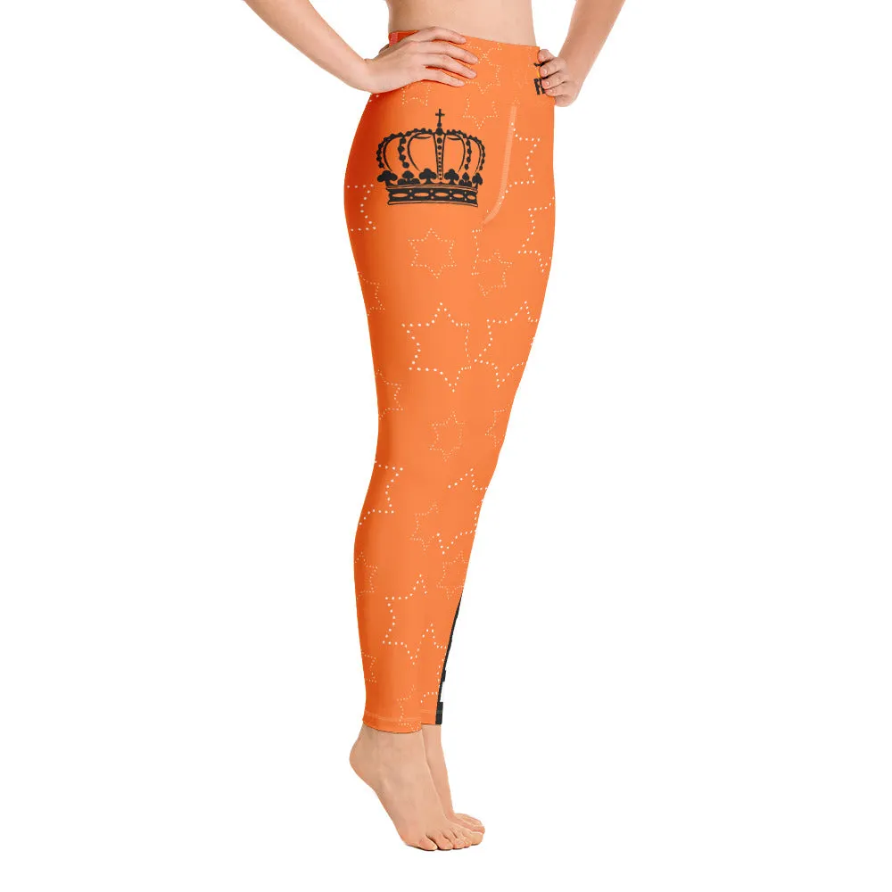 JESUS IS KING Orange Leggings