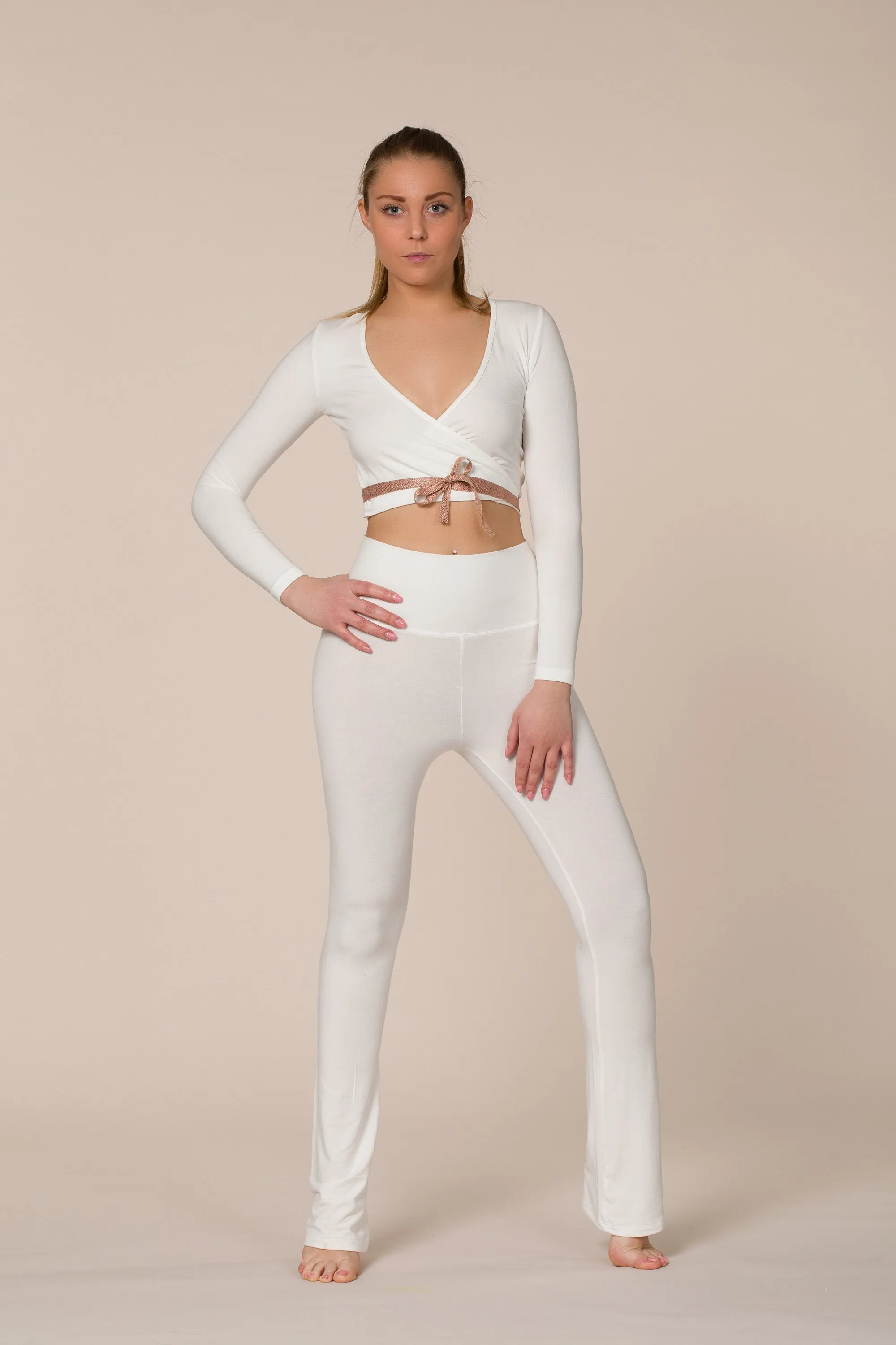 Kali Legging - Super High Rise Flared - White