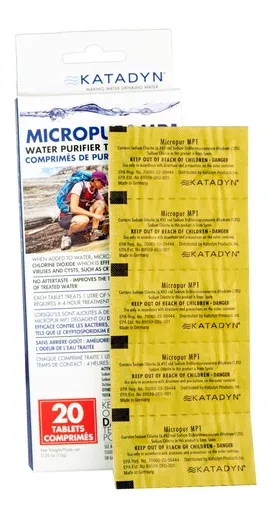 Katadyn Micropur MP1 Purification Tablets (Package of 20)