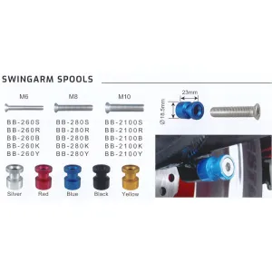 KEITI BOBBIN BOLTS SWINGARM SPOOLS LOW PROFILE [BLUE]