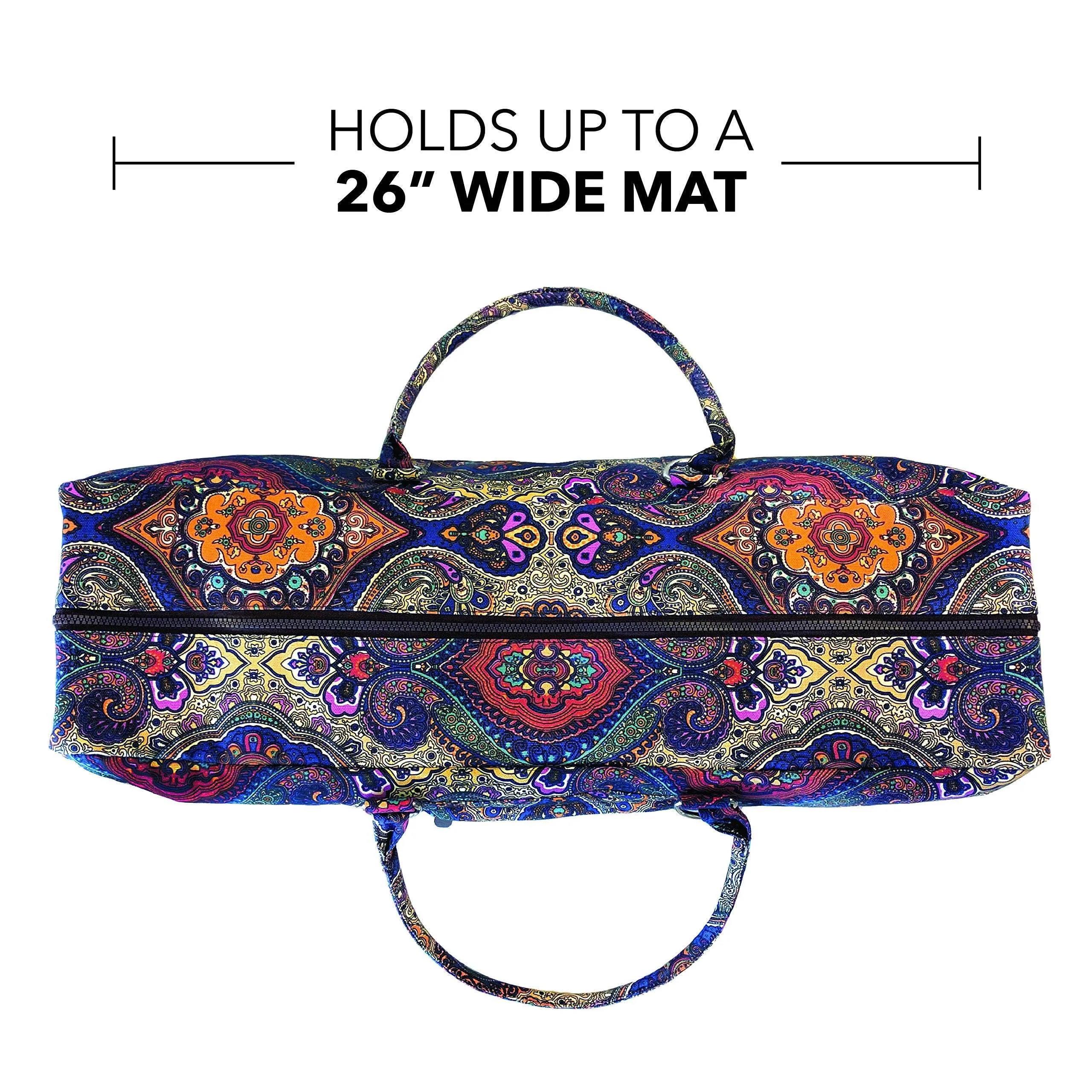 Kindfolk Yoga Mat Duffel Bag Canvas with Pocket and Zipper (Celestial)