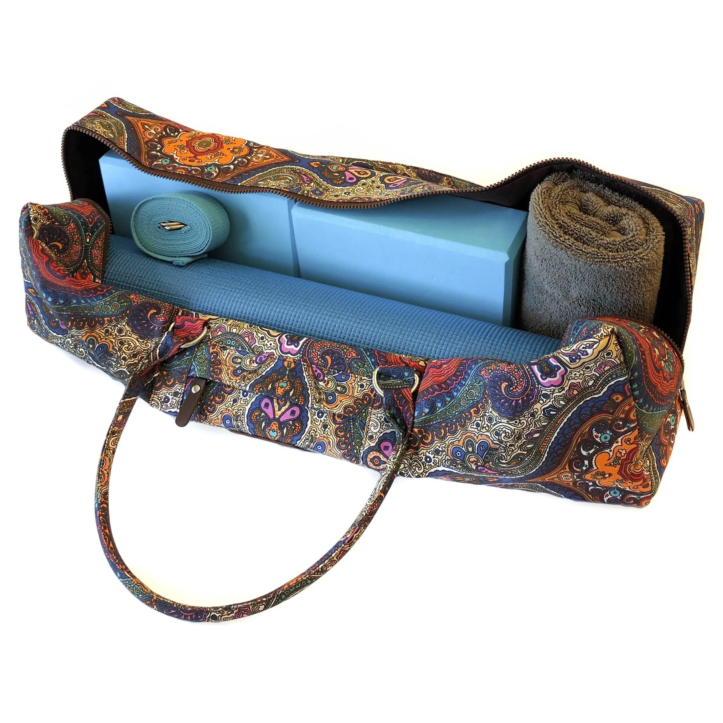 Kindfolk Yoga Mat Duffel Bag Canvas with Pocket and Zipper (Celestial)