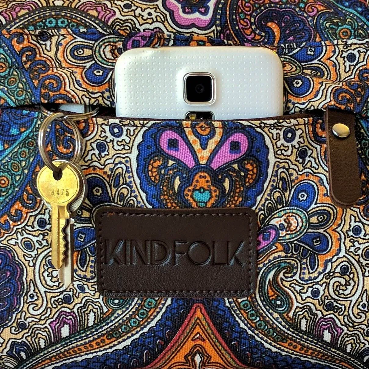 Kindfolk Yoga Mat Duffel Bag Canvas with Pocket and Zipper (Celestial)