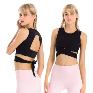 Lace-up Vest Running Fitness Halter Underwear Yoga Bra trendy