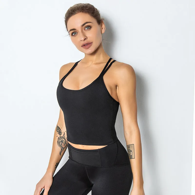Large Size Shockproof Gathering Fitness Shockproof Sports Bra trendy