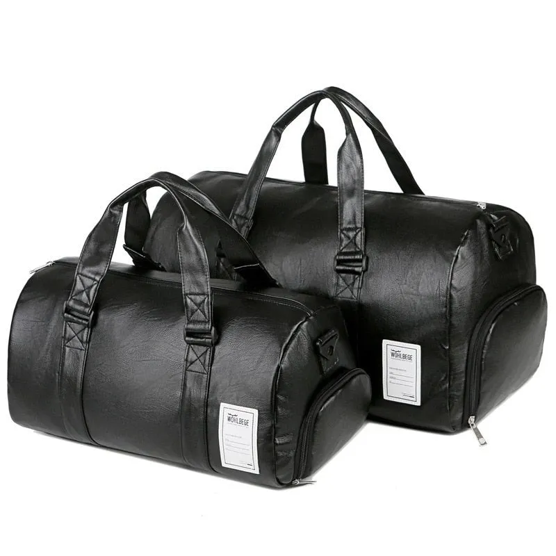 Leather Fitness Bag Travel