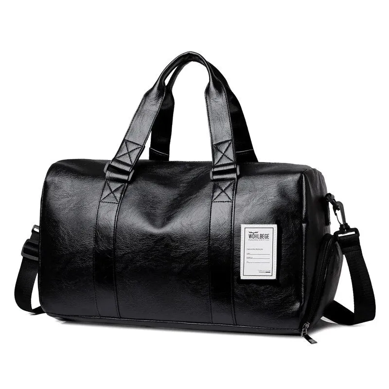 Leather Fitness Bag Travel
