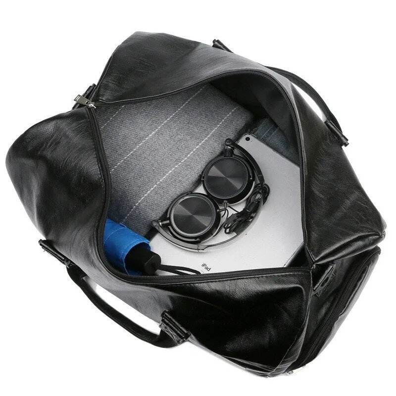 Leather Fitness Bag Travel