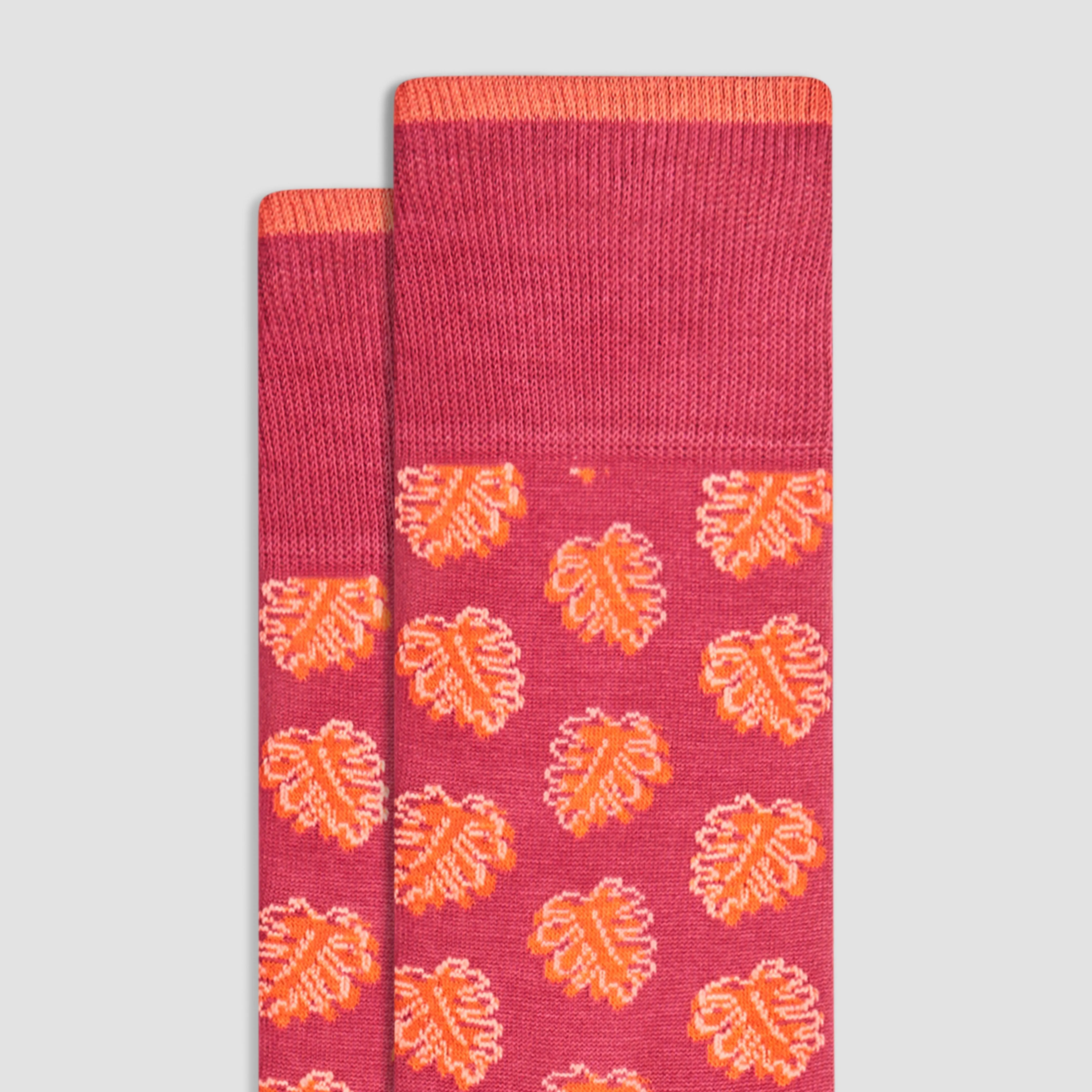 Leaves Mid-Calf Socks