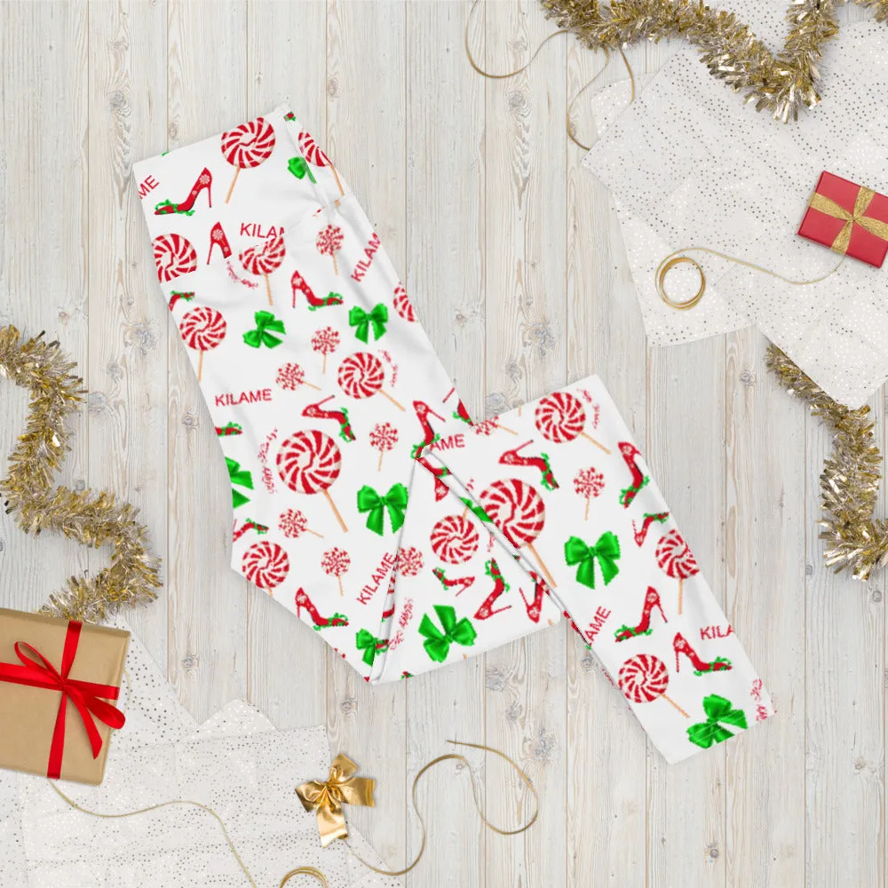 Leggings Peppermint 'Happy Holidays'