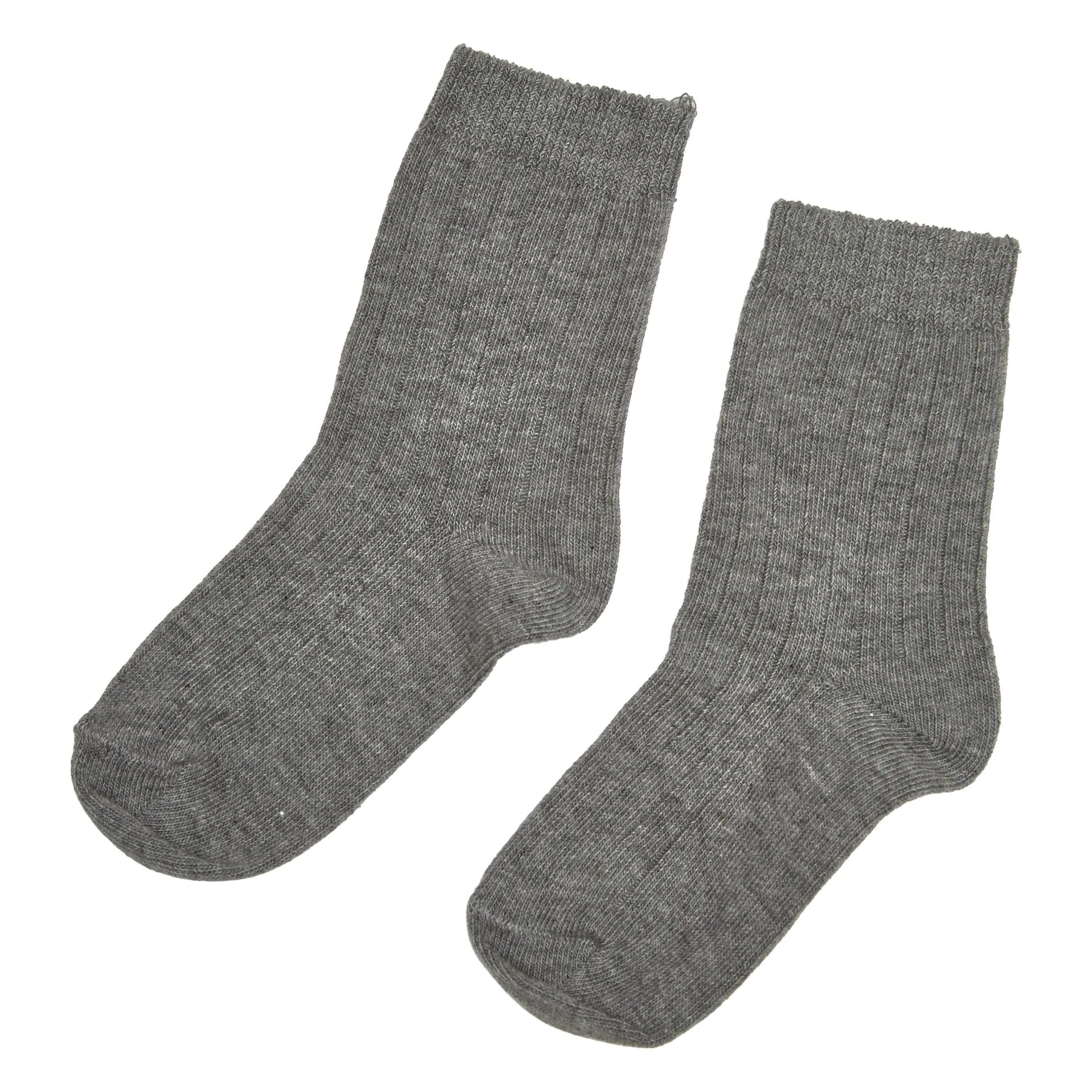 LIGHT GREY RIBBED SHORT SOCKS