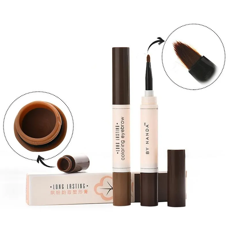 Long-Lasting And Waterproof Coloring Eyebrow Brush