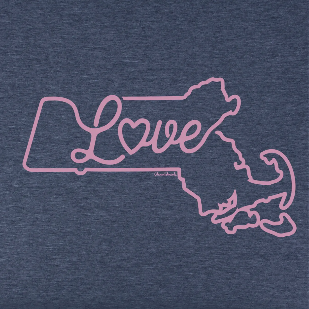 Love Massachusetts Script Youth Hoodie
