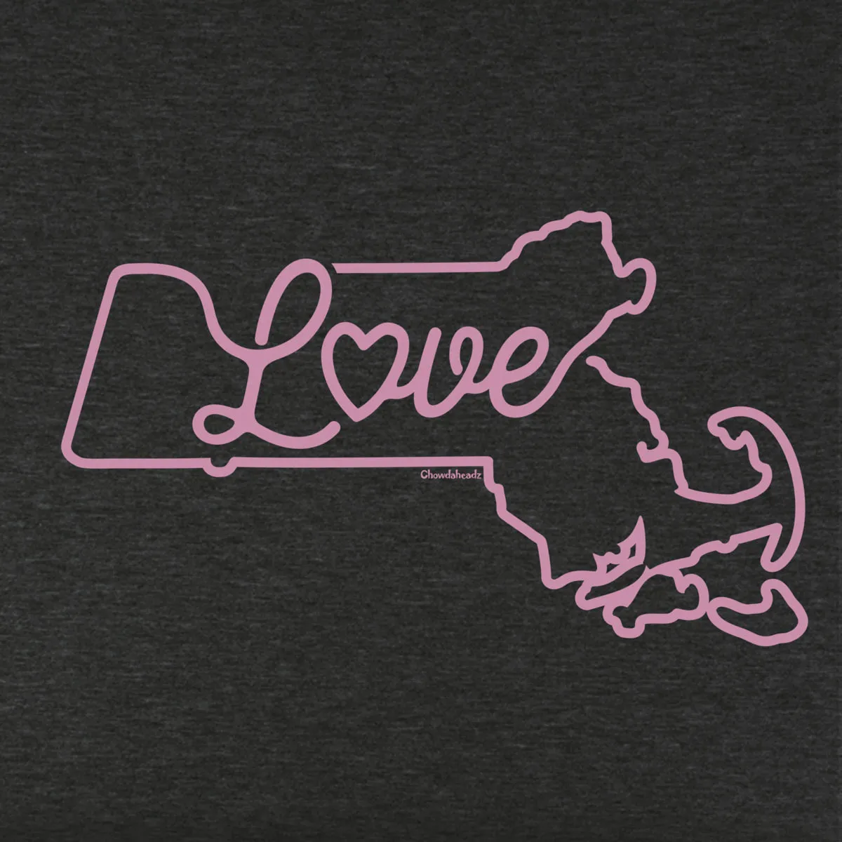 Love Massachusetts Script Youth Hoodie