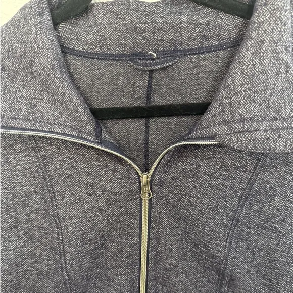 Lululemon Daily Yoga Jacket Black Swan / Herringbone Black Swan Size 8