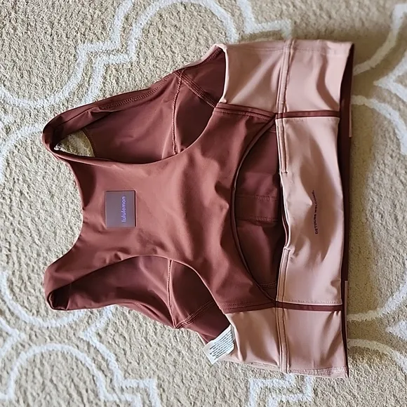 Lululemon Hike To Swim Bra in Ancient Copper/Pink Clay EUC