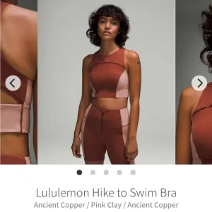 Lululemon Hike To Swim Bra in Ancient Copper/Pink Clay EUC