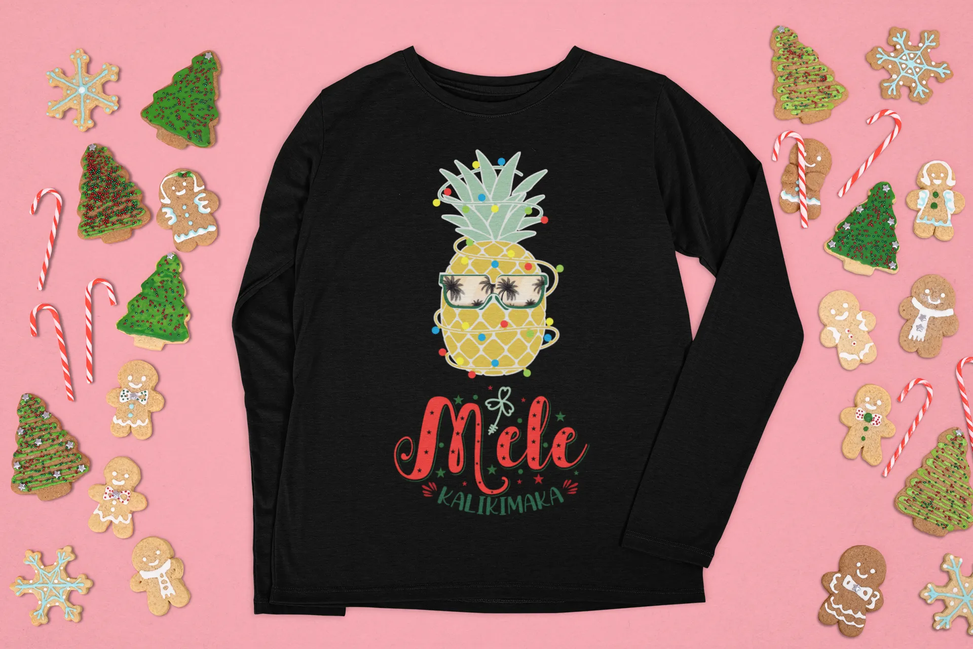 MELE KALIKIMAKA LONG SLEEVE TEE