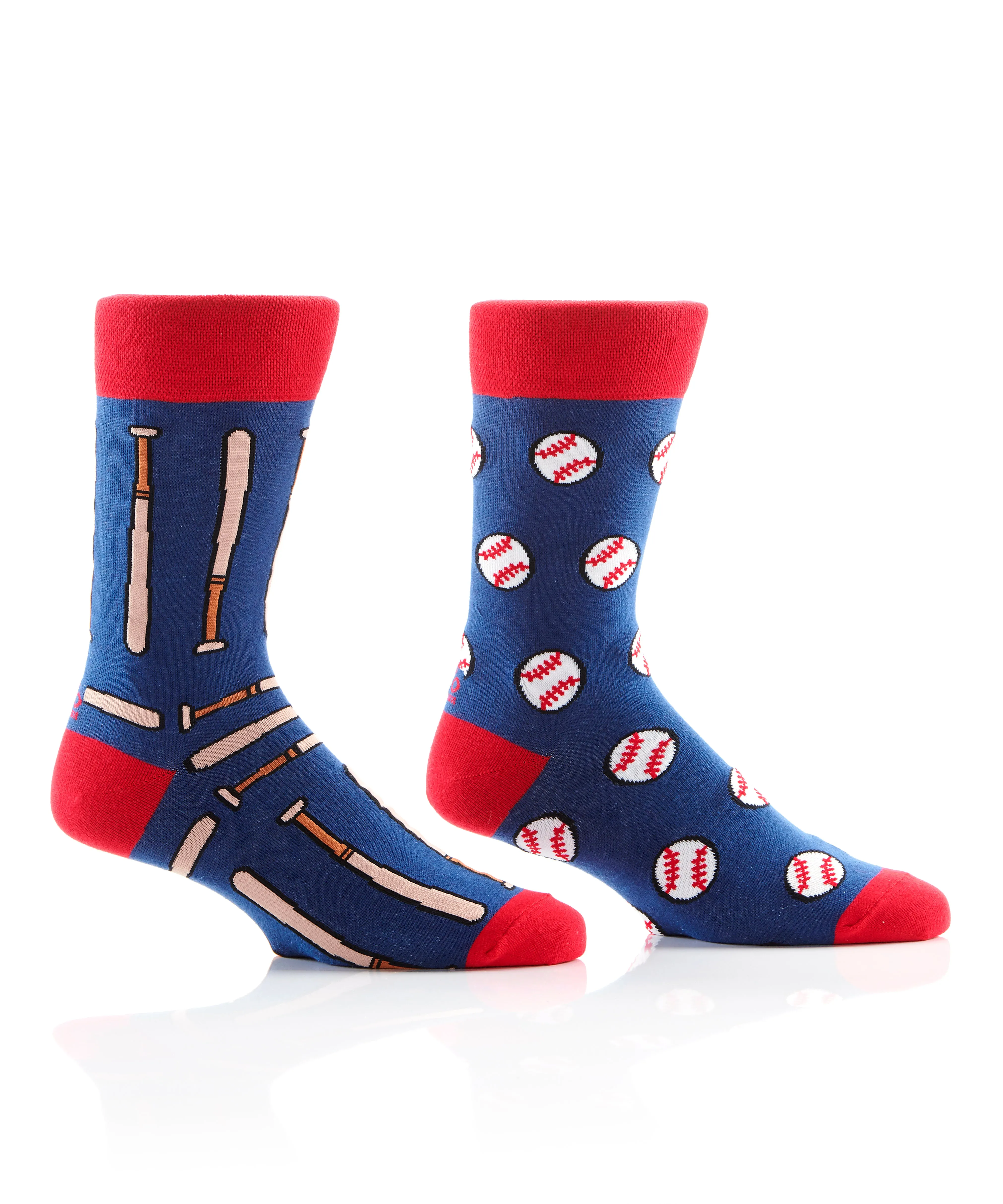 Men's Crew Sock, Balls and Bats