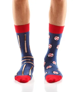 Men's Crew Sock, Balls and Bats