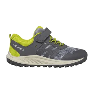 Merrell Kids' Nova 3 Shoes - Grey Camo/ Lime