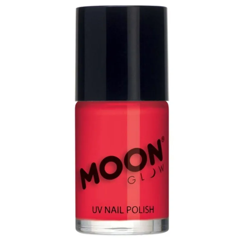 Moon Glow Intense Neon Uv Nail Polish, Neon Red