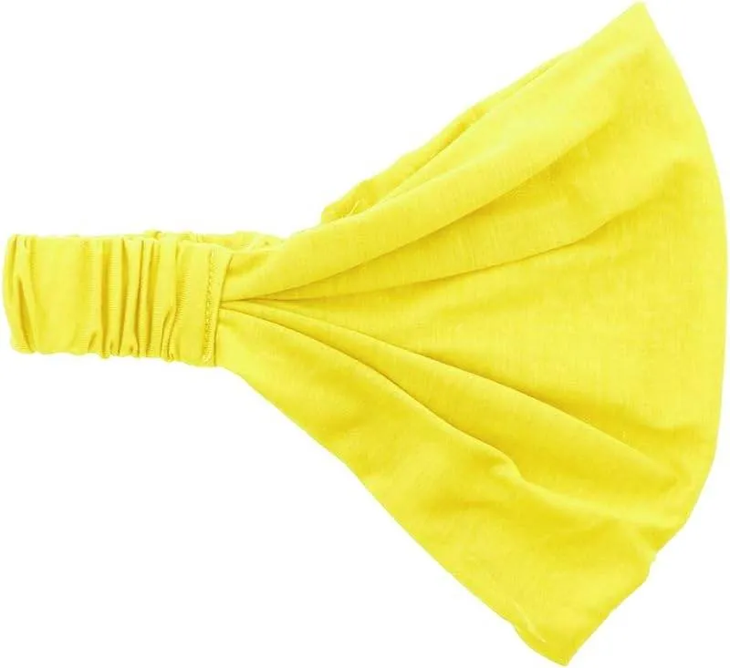 Motique Accessories Wide Cotton Head Band Solid Boho Yoga Style Soft Hairband