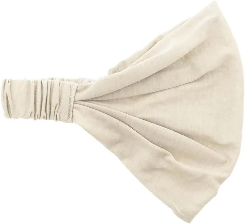Motique Accessories Wide Cotton Head Band Solid Boho Yoga Style Soft Hairband