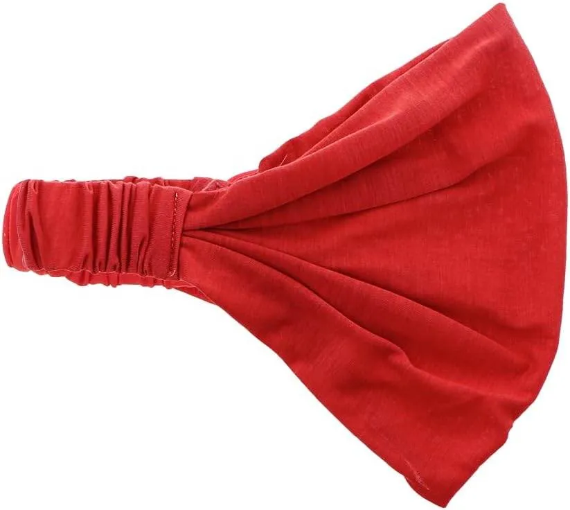 Motique Accessories Wide Cotton Head Band Solid Boho Yoga Style Soft Hairband