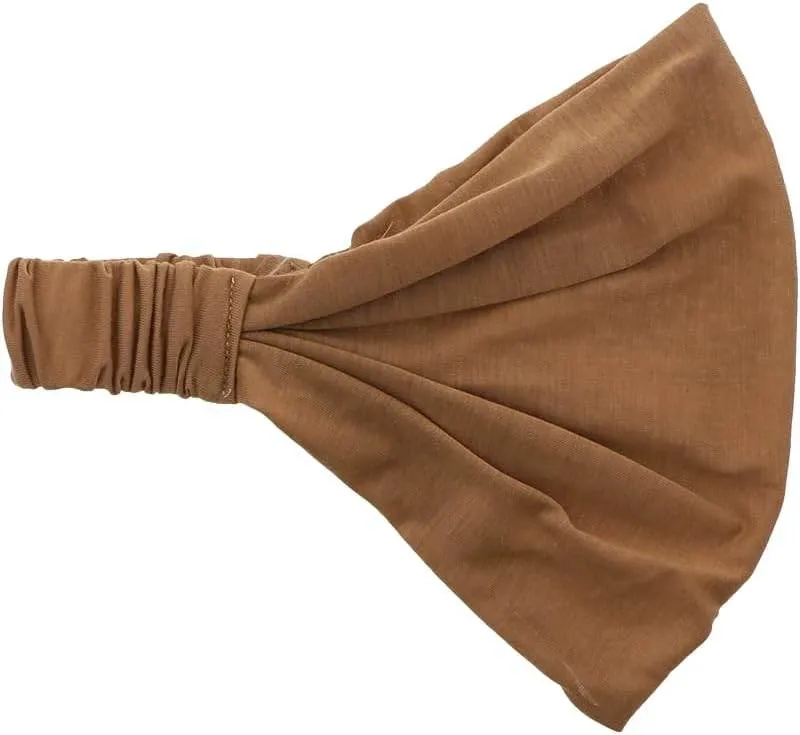 Motique Accessories Wide Cotton Head Band Solid Boho Yoga Style Soft Hairband