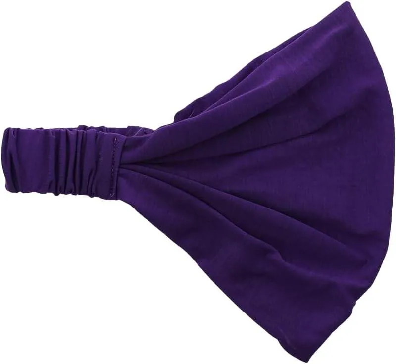 Motique Accessories Wide Cotton Head Band Solid Boho Yoga Style Soft Hairband