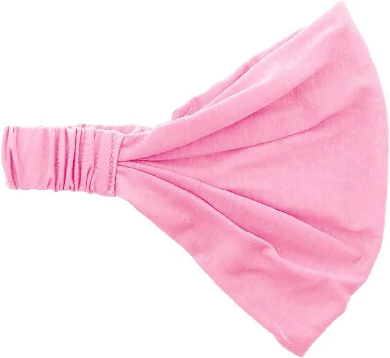 Motique Accessories Wide Cotton Head Band Solid Boho Yoga Style Soft Hairband