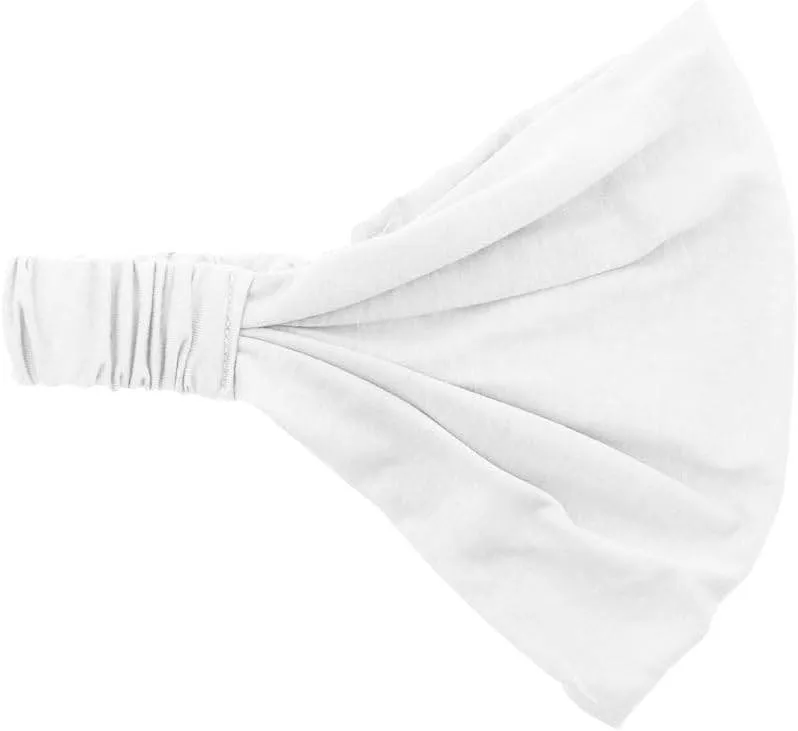 Motique Accessories Wide Cotton Head Band Solid Boho Yoga Style Soft Hairband
