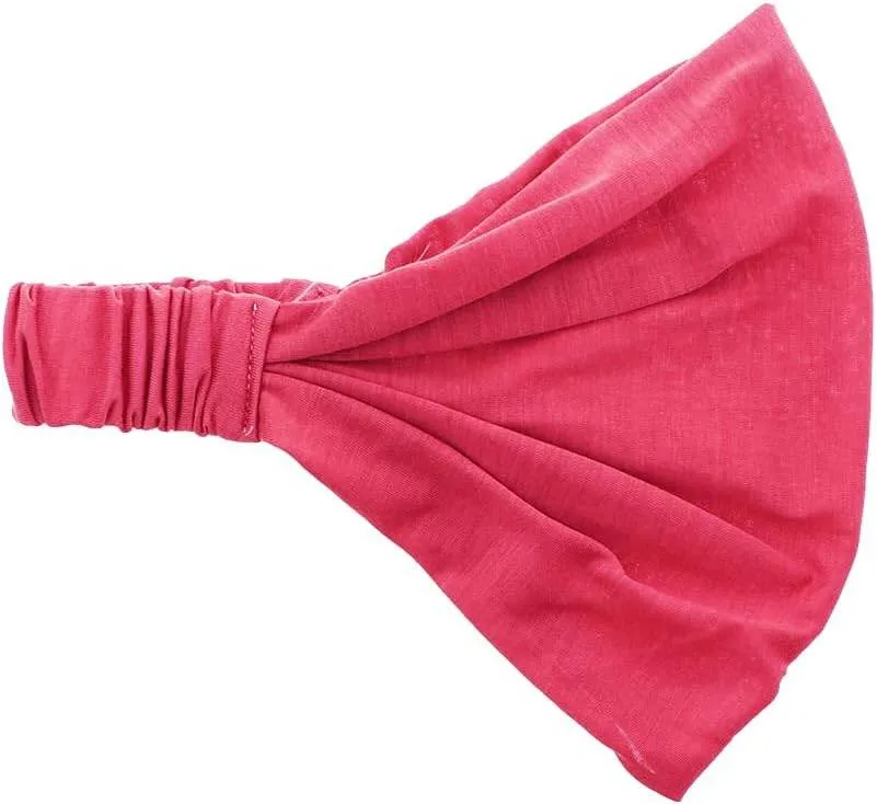 Motique Accessories Wide Cotton Head Band Solid Boho Yoga Style Soft Hairband