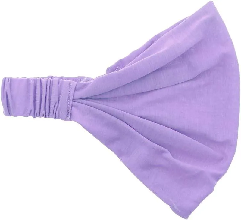 Motique Accessories Wide Cotton Head Band Solid Boho Yoga Style Soft Hairband
