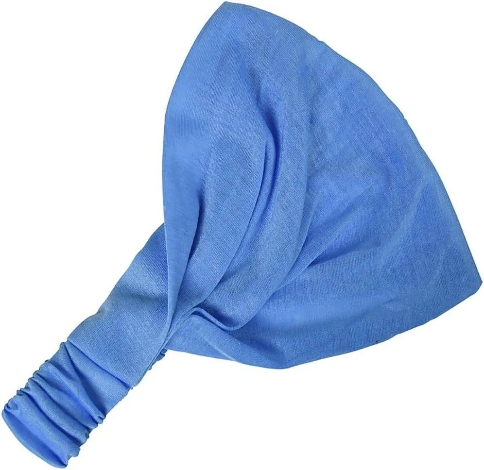 Motique Accessories Wide Cotton Head Band Solid Boho Yoga Style Soft Hairband
