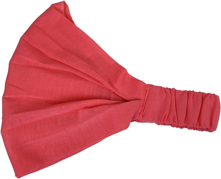 Motique Accessories Wide Cotton Head Band Solid Boho Yoga Style Soft Hairband
