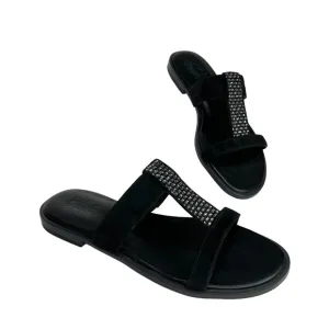 Naturalizer Farica Slide Sandals Embellished Black Size 9.5M