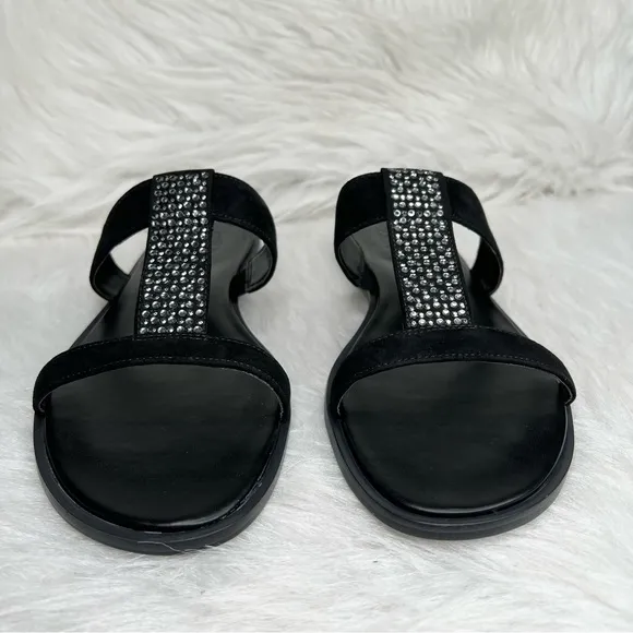 Naturalizer Farica Slide Sandals Embellished Black Size 9.5M