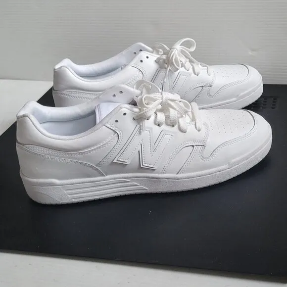 New Balance Classics Unisex BB480 Men white leather Shoes Size 11 BB480L3W EUC