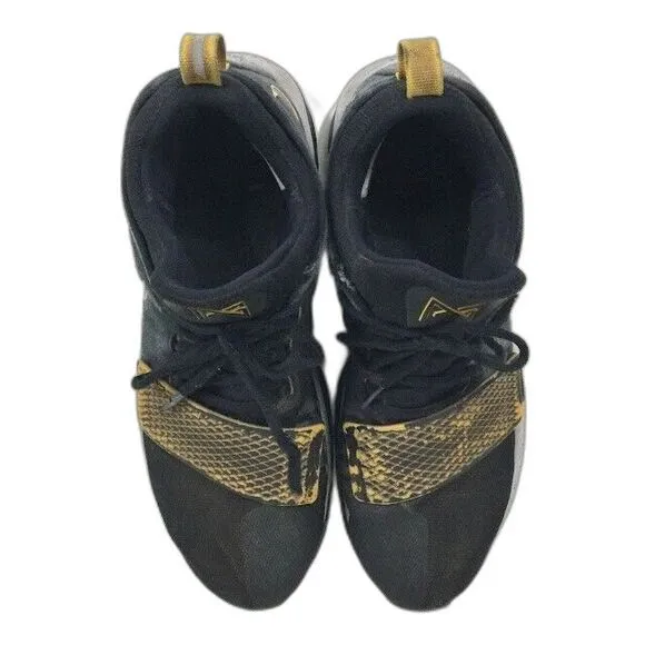 Nike PG 1 Paul George-Men's Size 11.5 -Black/Yellow Basketball Shoes- 878627-006