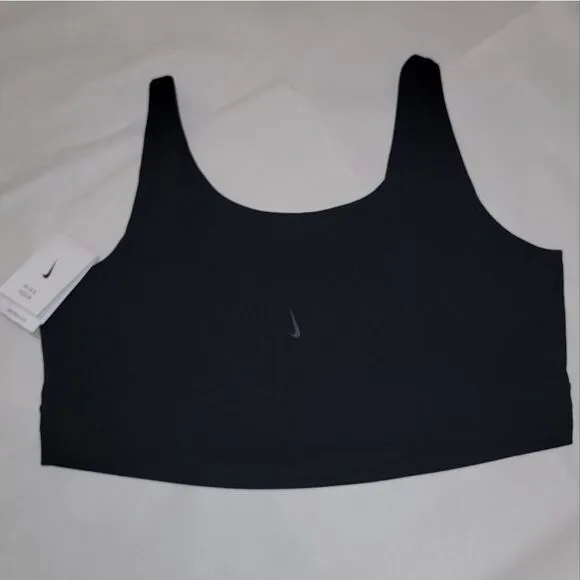 Nike Yoga Luxe Infinalon Black Training Cropped Tank NWT $50 Plus Size 3X