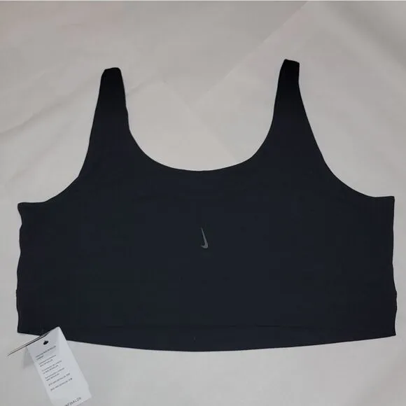 Nike Yoga Luxe Infinalon Black Training Cropped Tank NWT $50 Plus Size 3X