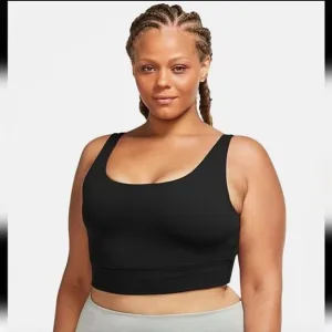Nike Yoga Luxe Infinalon Black Training Cropped Tank NWT $50 Plus Size 3X