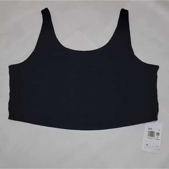 Nike Yoga Luxe Infinalon Black Training Cropped Tank NWT $50 Plus Size 3X