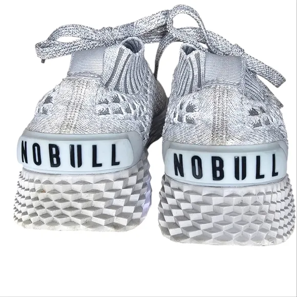 Nobull Men's Allday Knit Gray Sock Like Fit Comfort Cushion Lightweight 7.5