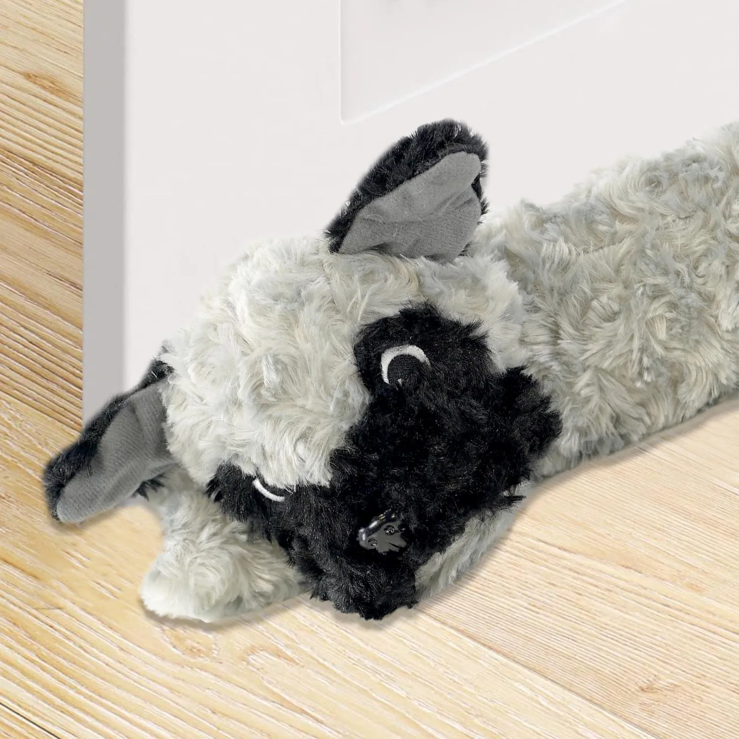 Novelty Grey Dog Draught Excluder for Doors